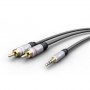 Goobay 79066 MP3 jack to cinch audio adapter cable, 5 m - 2
